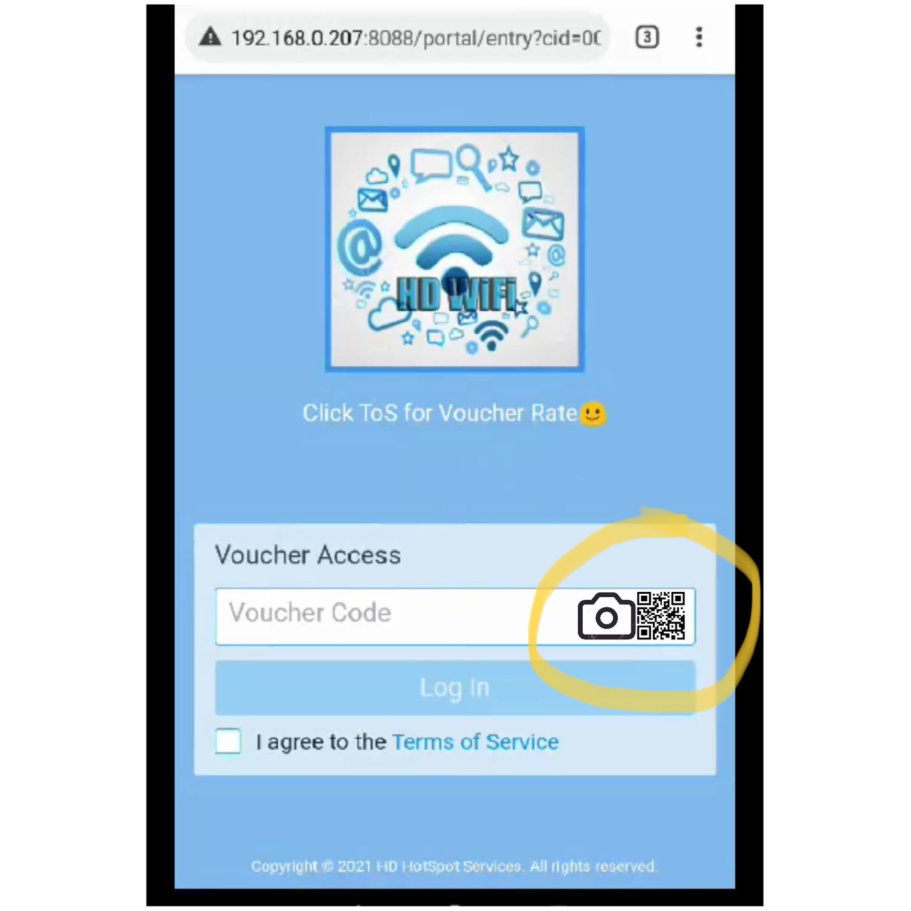 Adding QR code features for voucher hotspot authentication Business