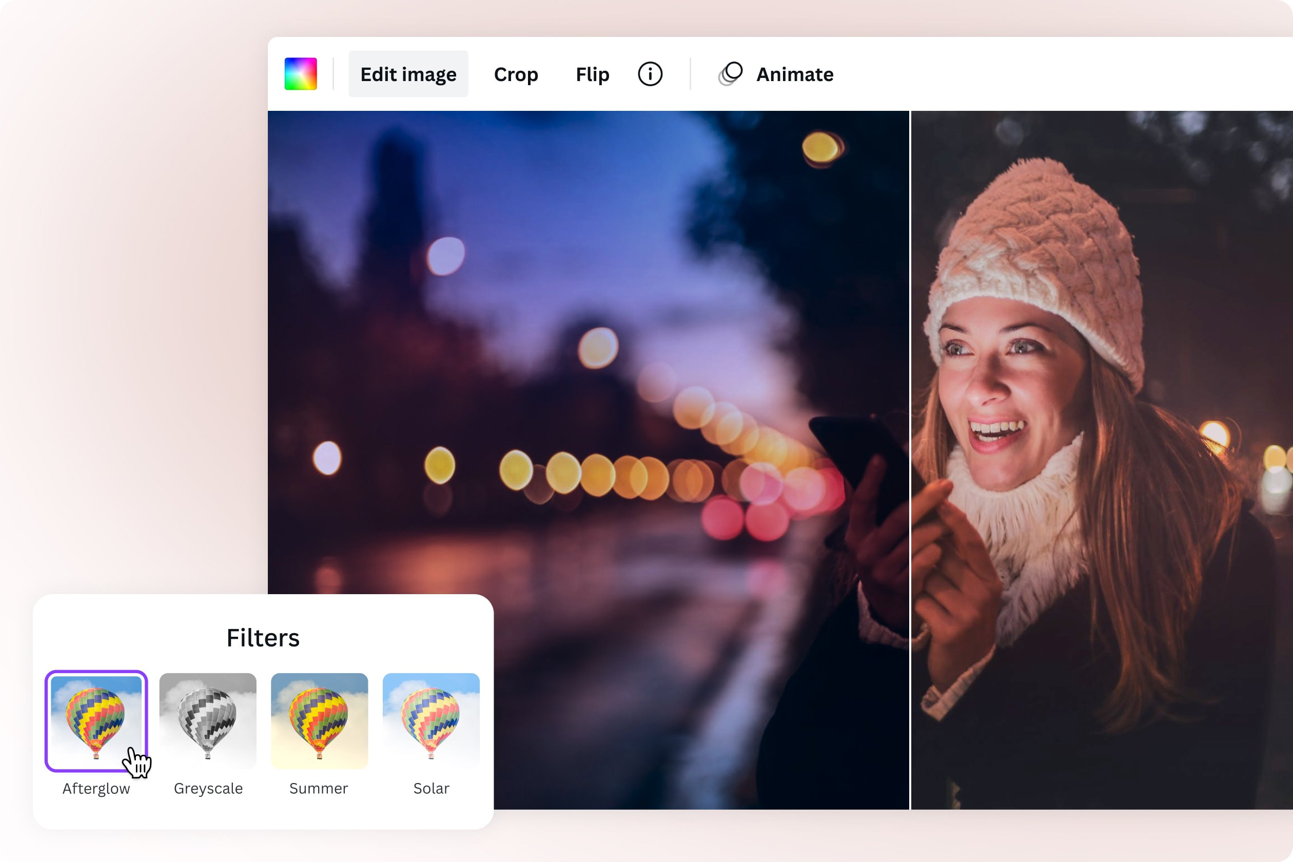 Cambiar el color de una imagen online gratis Canva