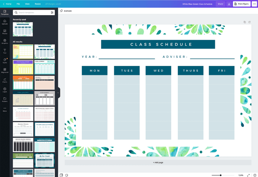 Class Schedule Maker Create Free Timetables Online Canva Class Schedule Maker Create Free Timetables Online Canva