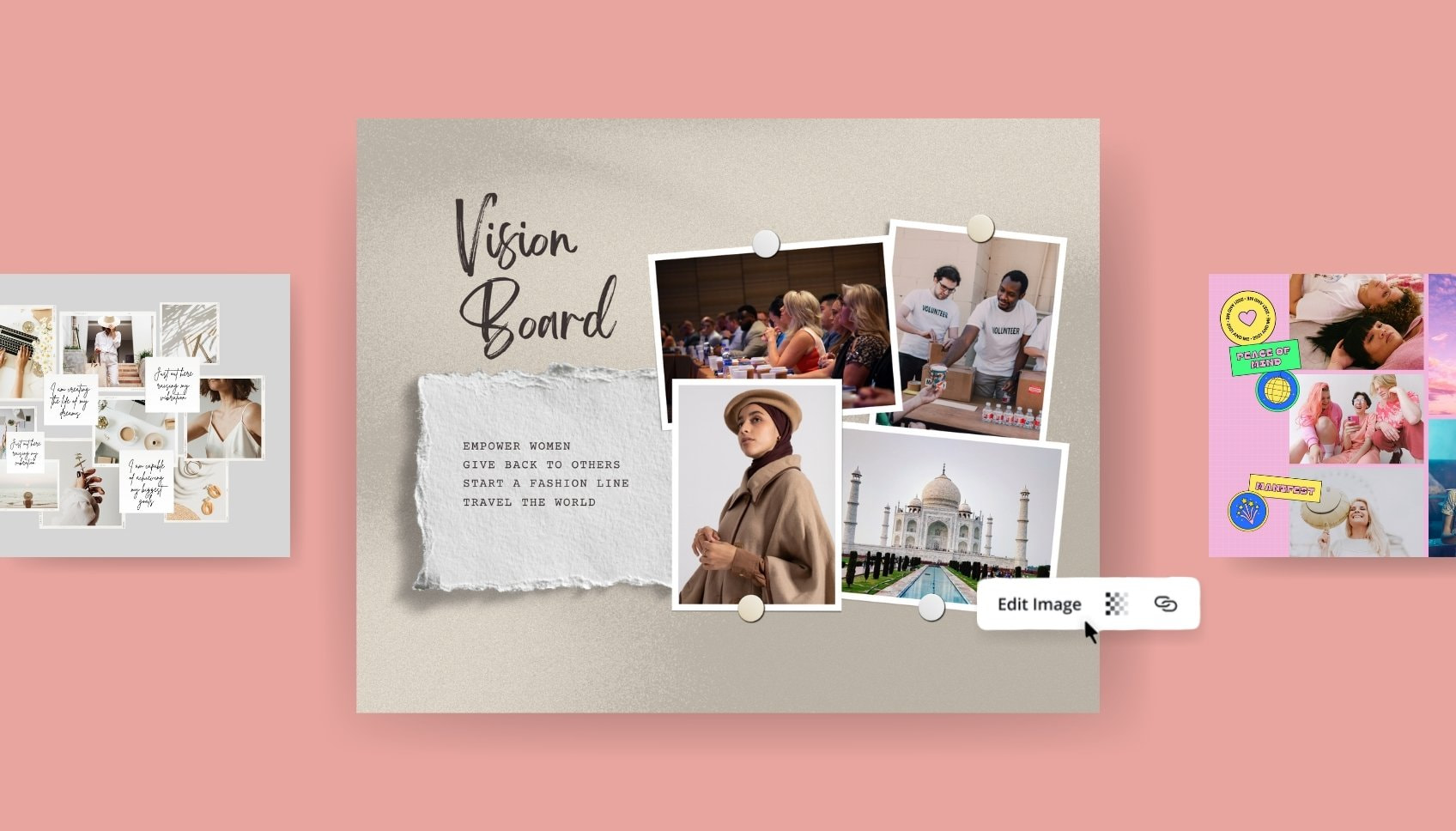 Gratis online vision board Maken Canva