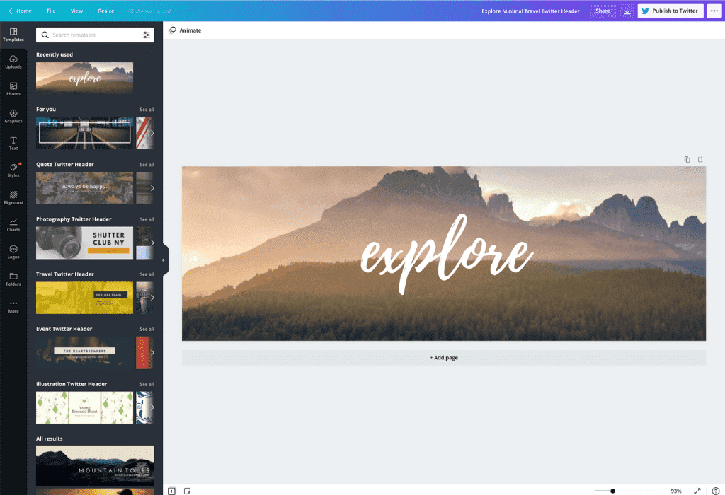 Free X/Twitter Header Maker Canva