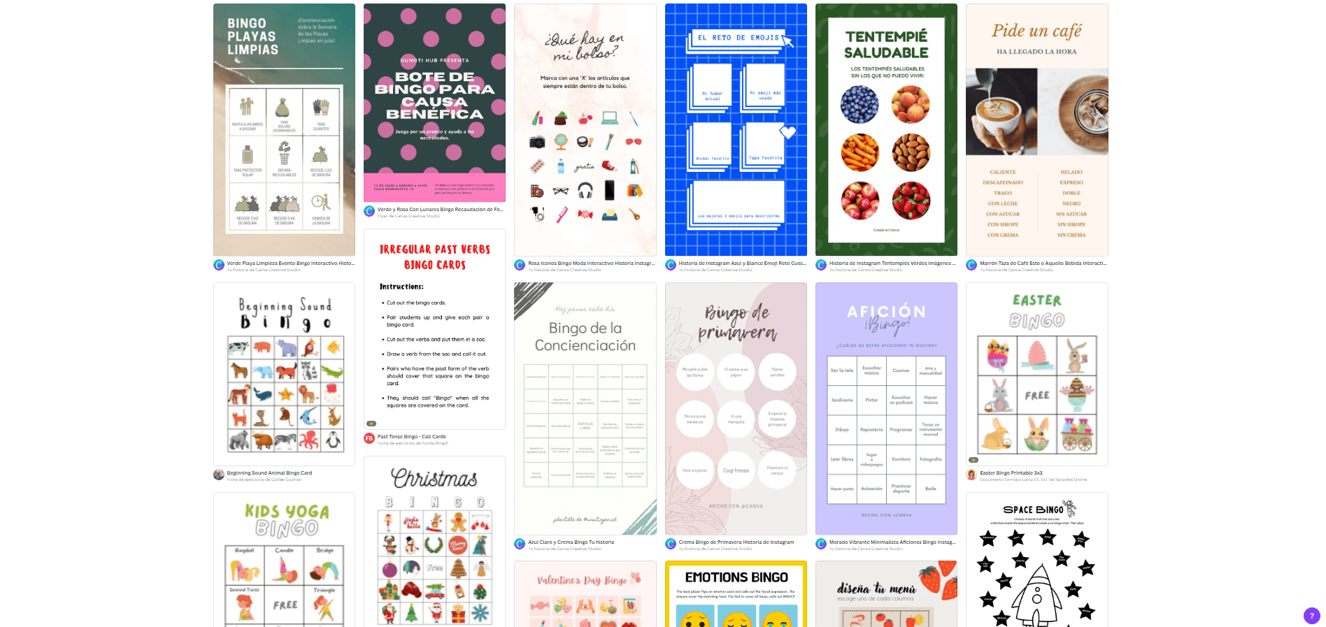 Generador de bingo personalizado online para redes sociales