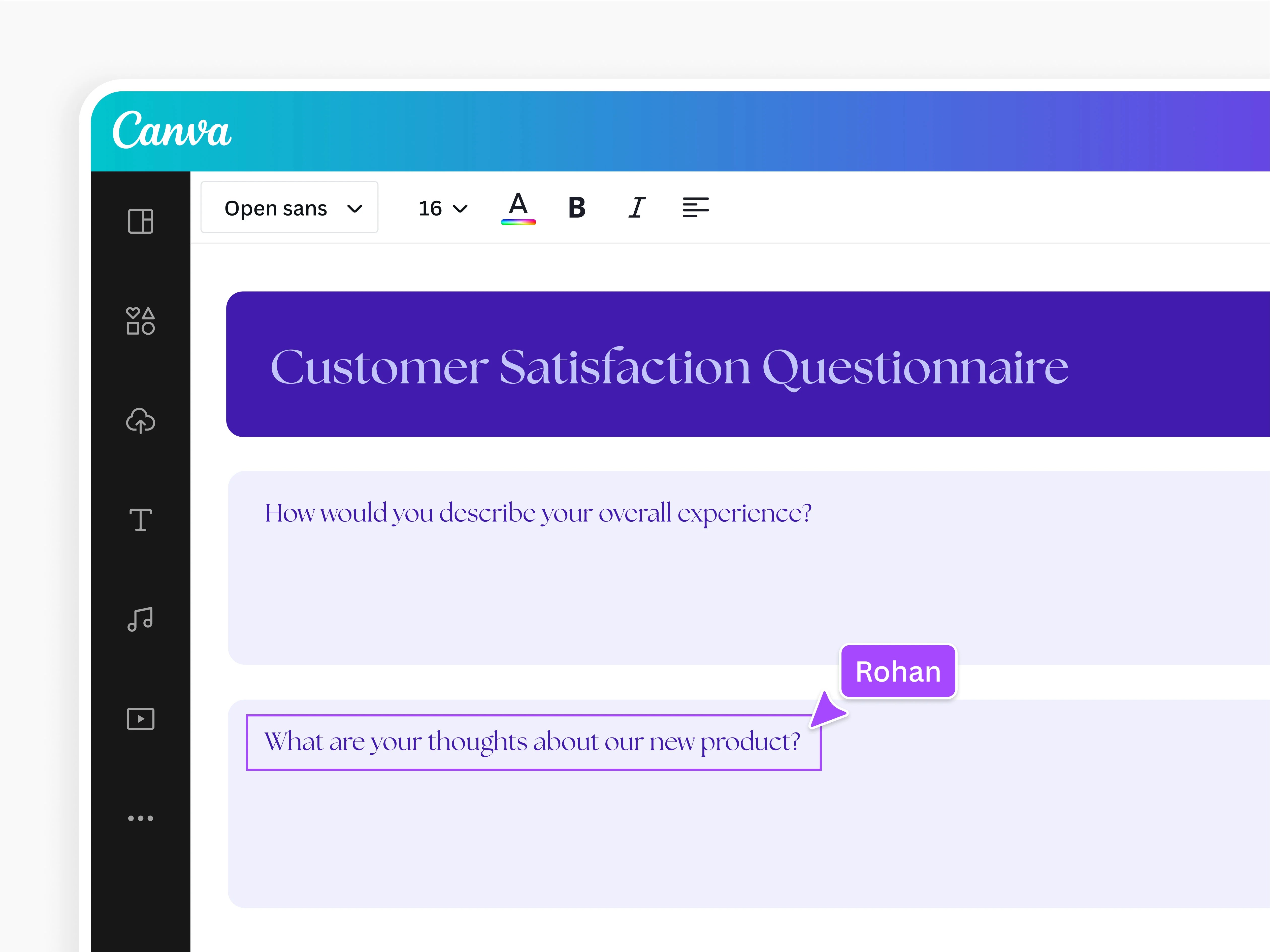 How to Make a Questionnaire (Examples & Templates) Canva