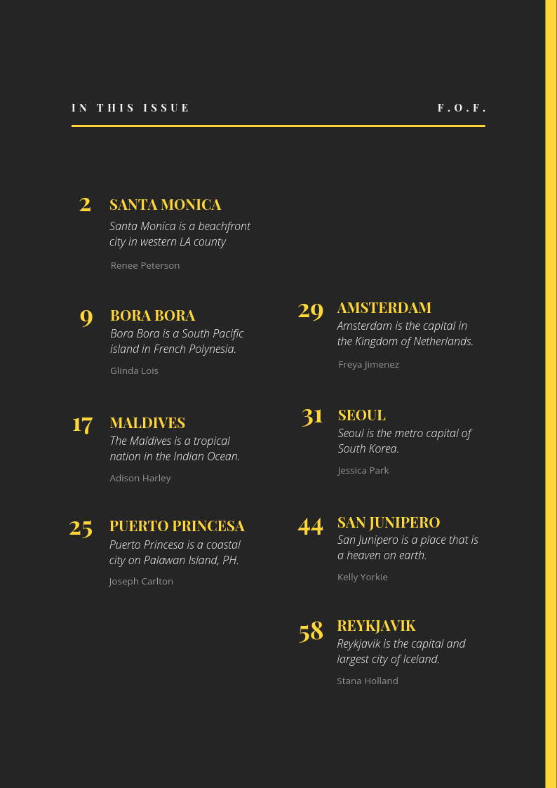 Designing the perfect table of contents 50 examples to show you how