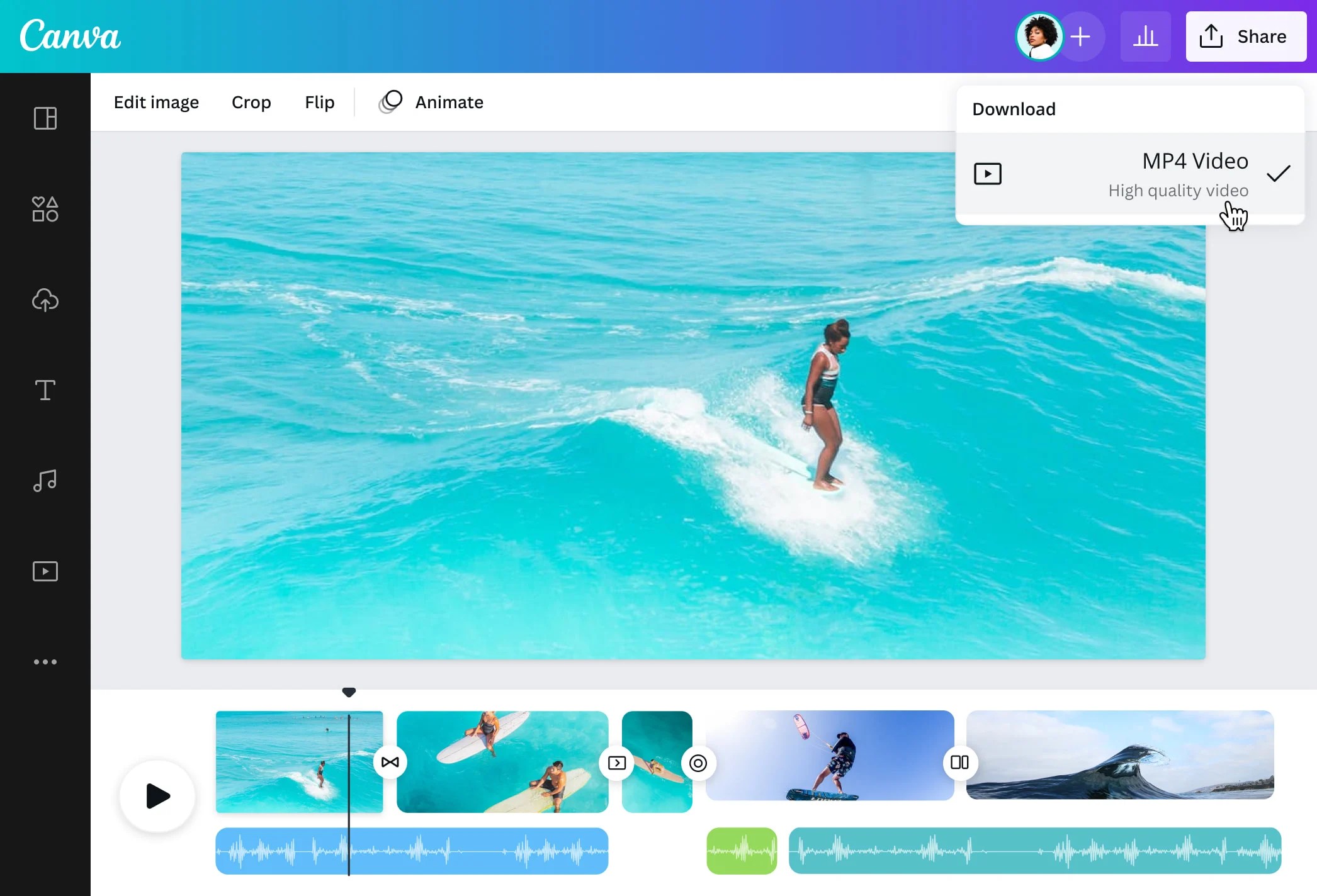 動画をスローにする：スローモーション動画の編集 Canva