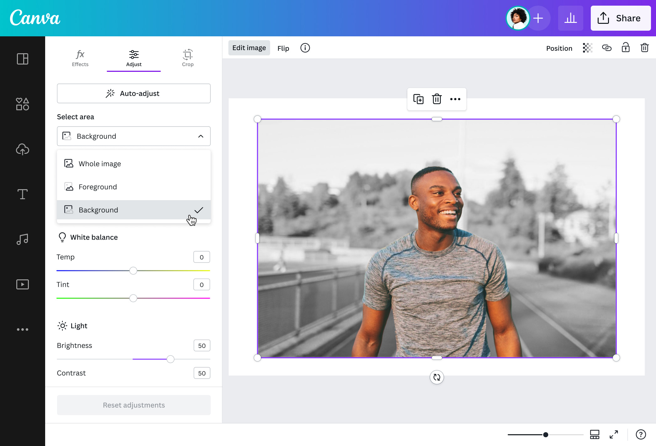 写真の背景の色を変える無料で画像背景色変更 Canva