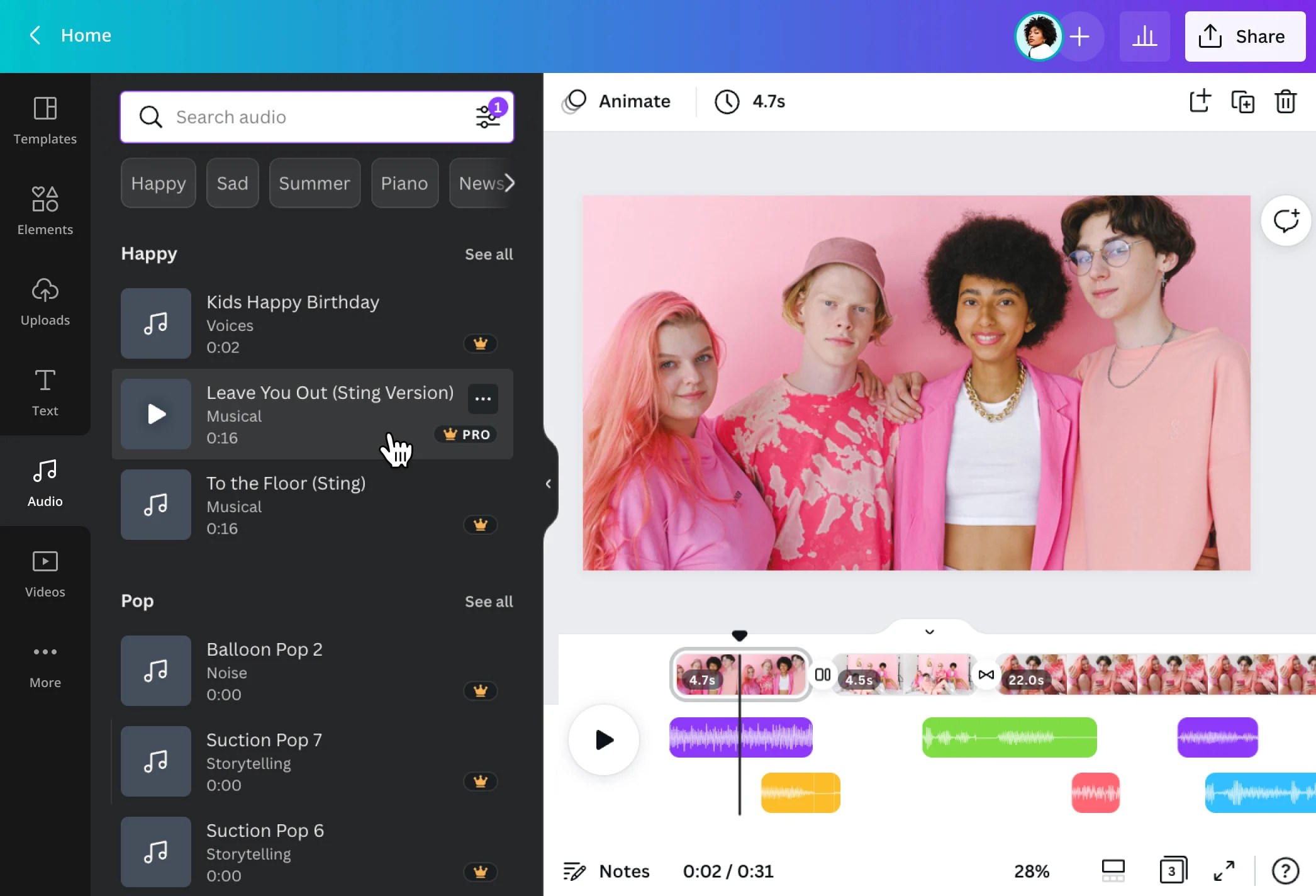 Sound Effects Add SFX Sound Effects to Videos Canva