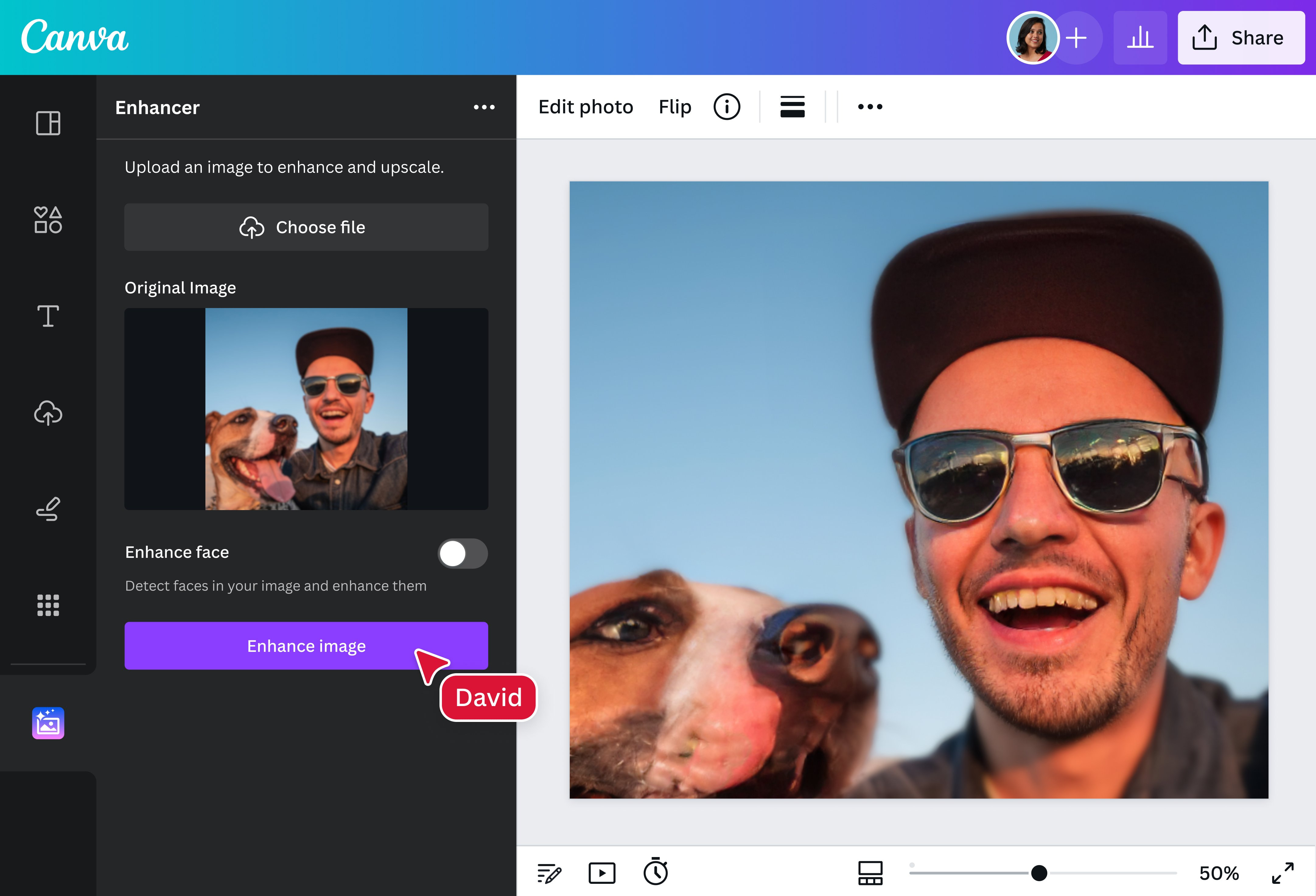 AI Photo Enhancer Enhance photo quality for free Canva