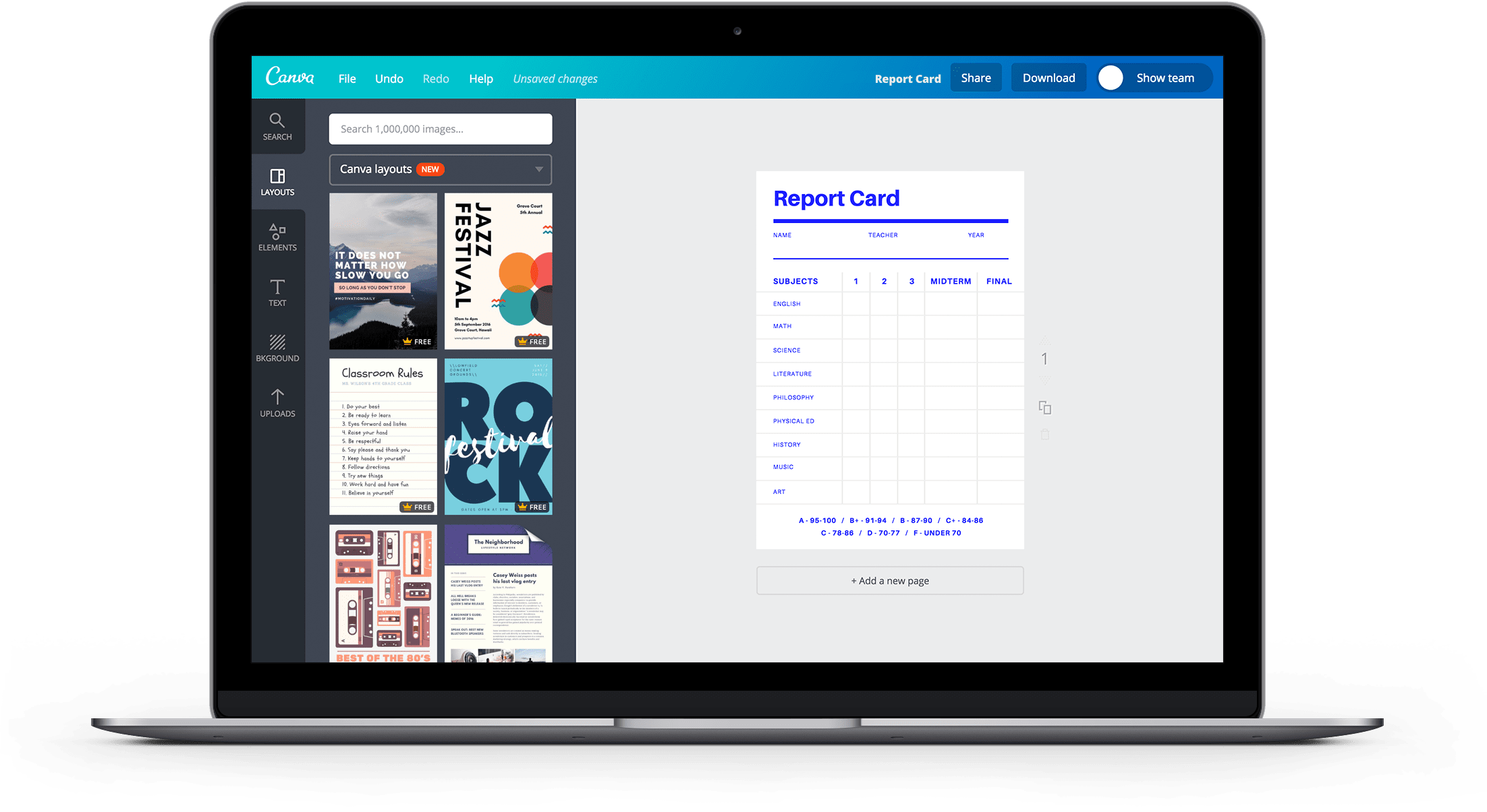 Free Online Report Card Maker Design a Custom Report Card in Canva