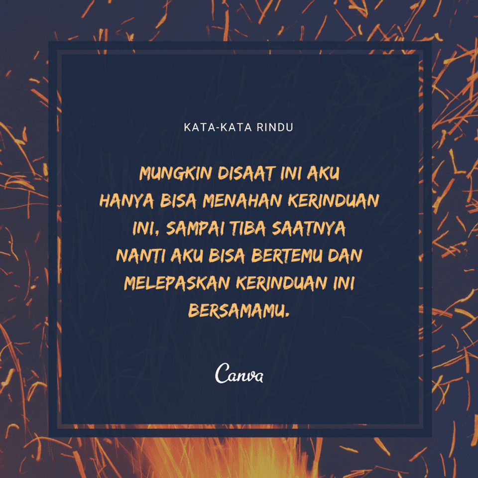 Kumpulan Kata Kata Rindu Terdalam | Dengan Gambar - Canva