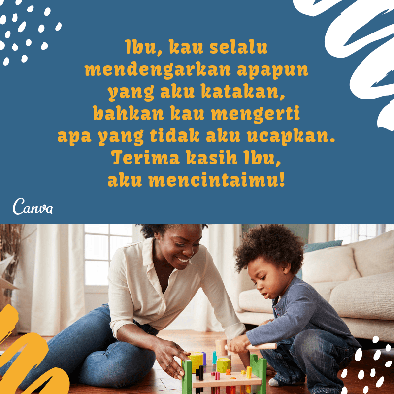 Ucapan Selamat Hari Ibu Penuh Cinta Dengan Gambar Canva