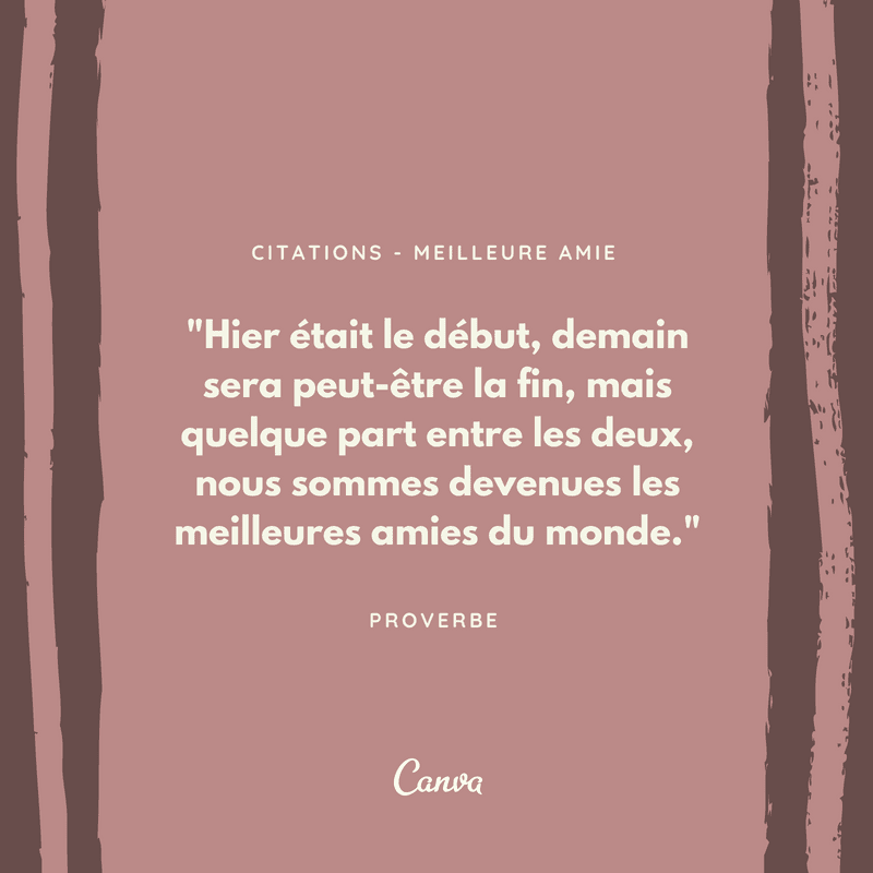 Les plus belles citations et textes pour sa meilleure amie Canva