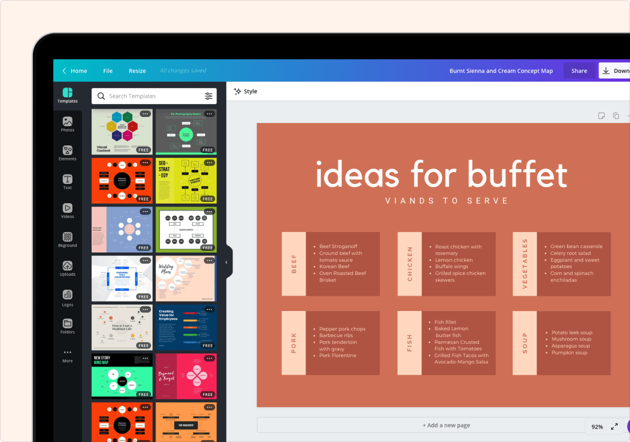 Carte Heuristique Canva Créateur de cartes heuristiques en ligne & gratuit Canva