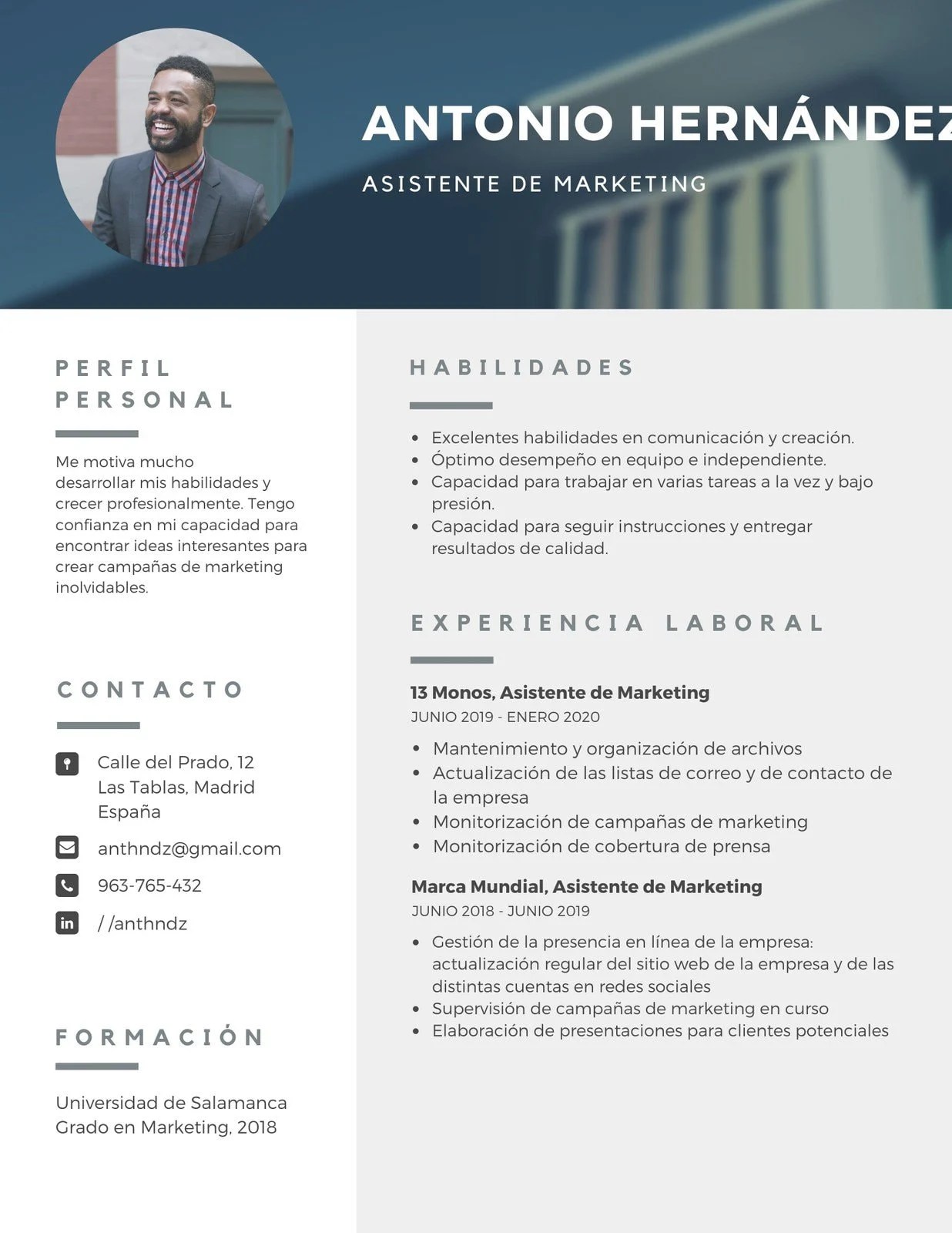 Diseños De Curriculum Vitae - Diseña un currículum vitae gratis y en línea con Canva