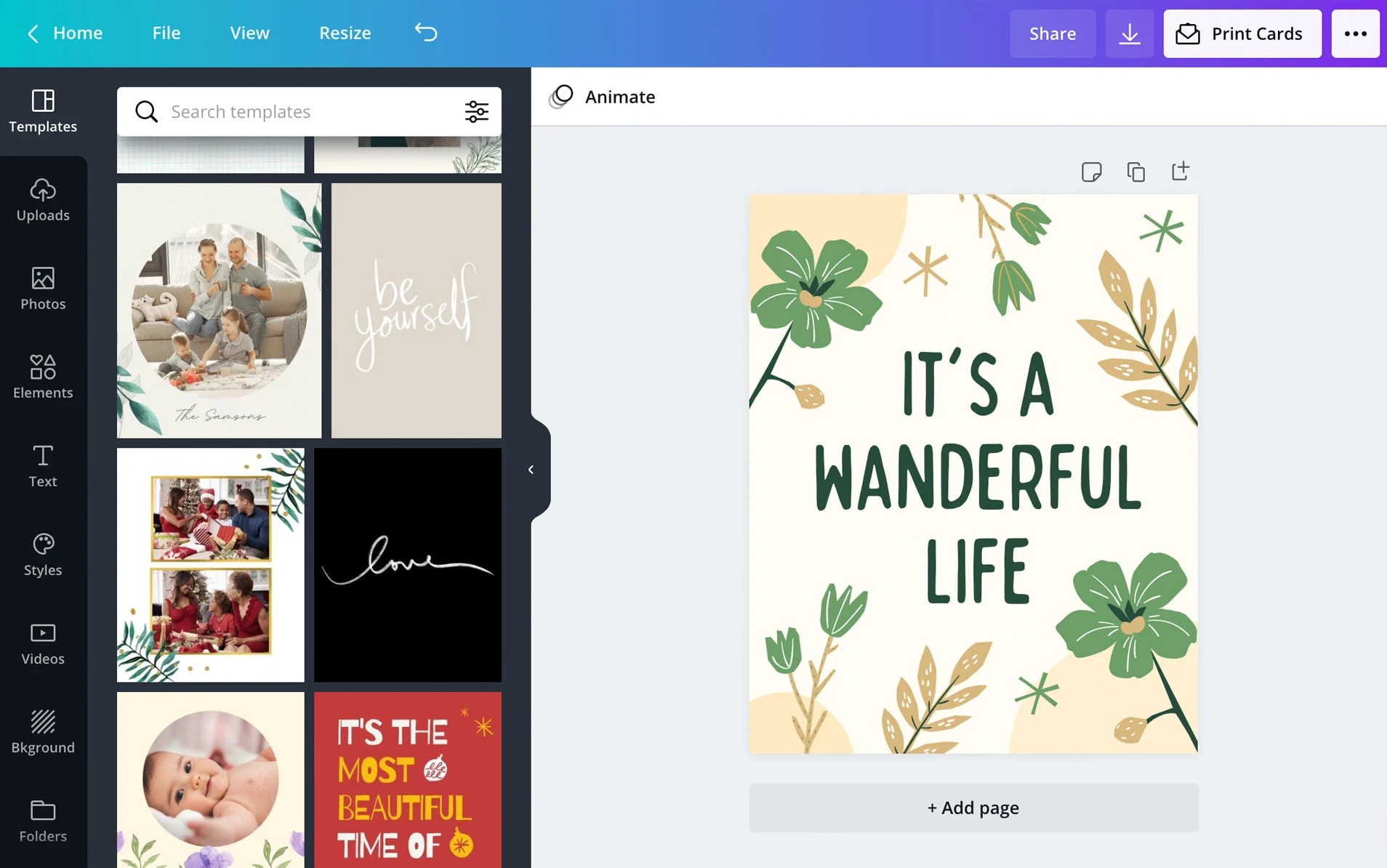Print custom canvases with Canva