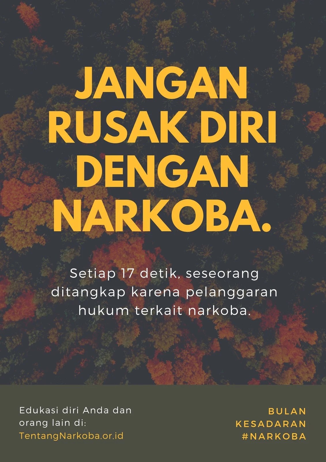 Buat Desain Poster Anti Narkoba Keren Secara Online - Canva