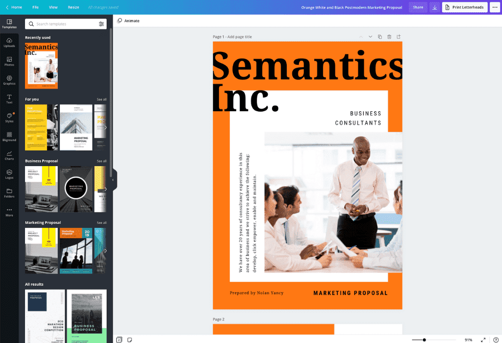 Free Online Proposal Maker Design a Custom Proposal Canva