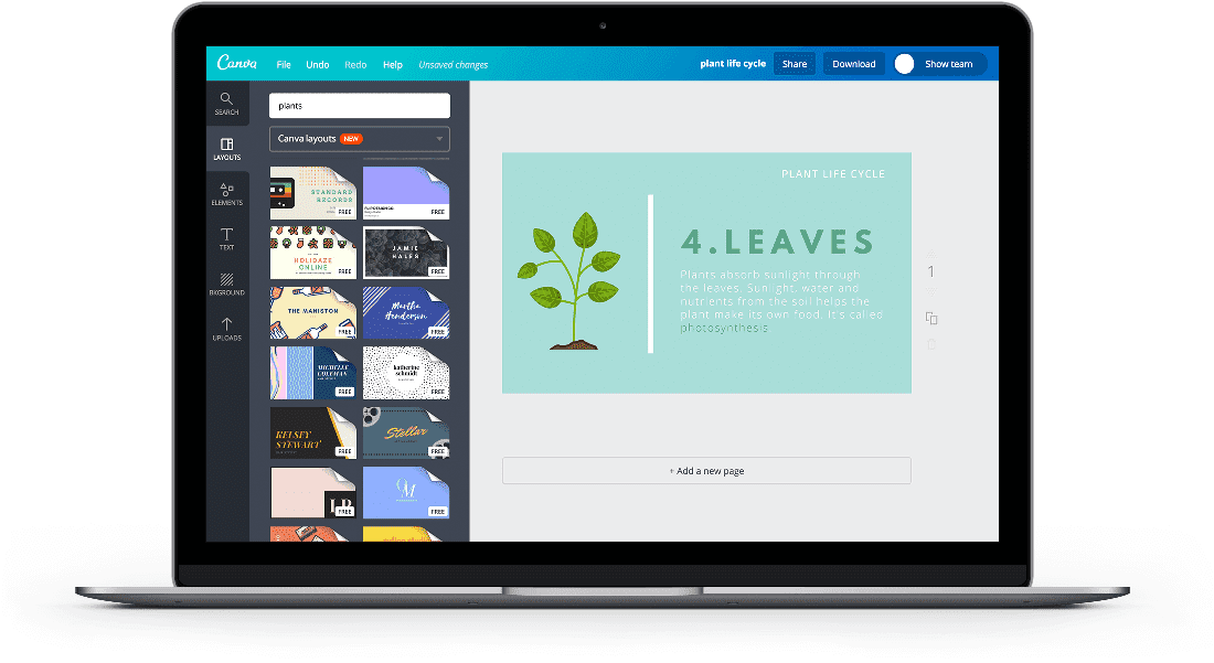 Crea flaschards online con Canva