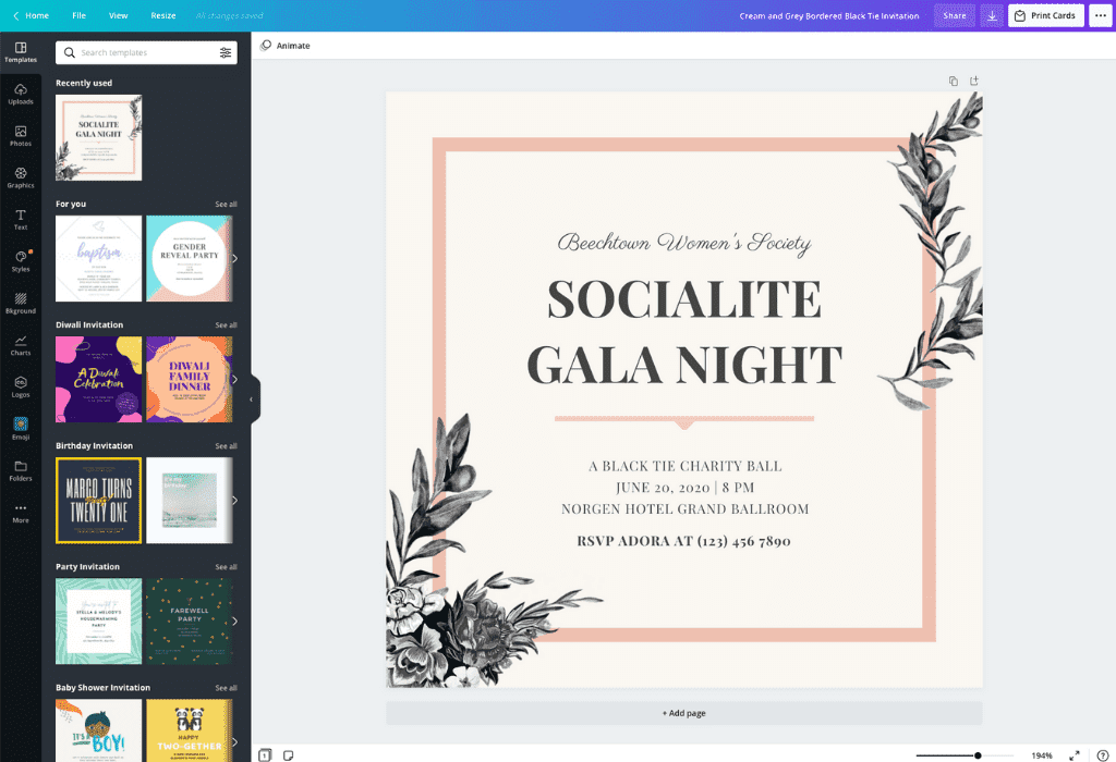 Invitation Maker Design Your Own Custom Invitation Cards Canva