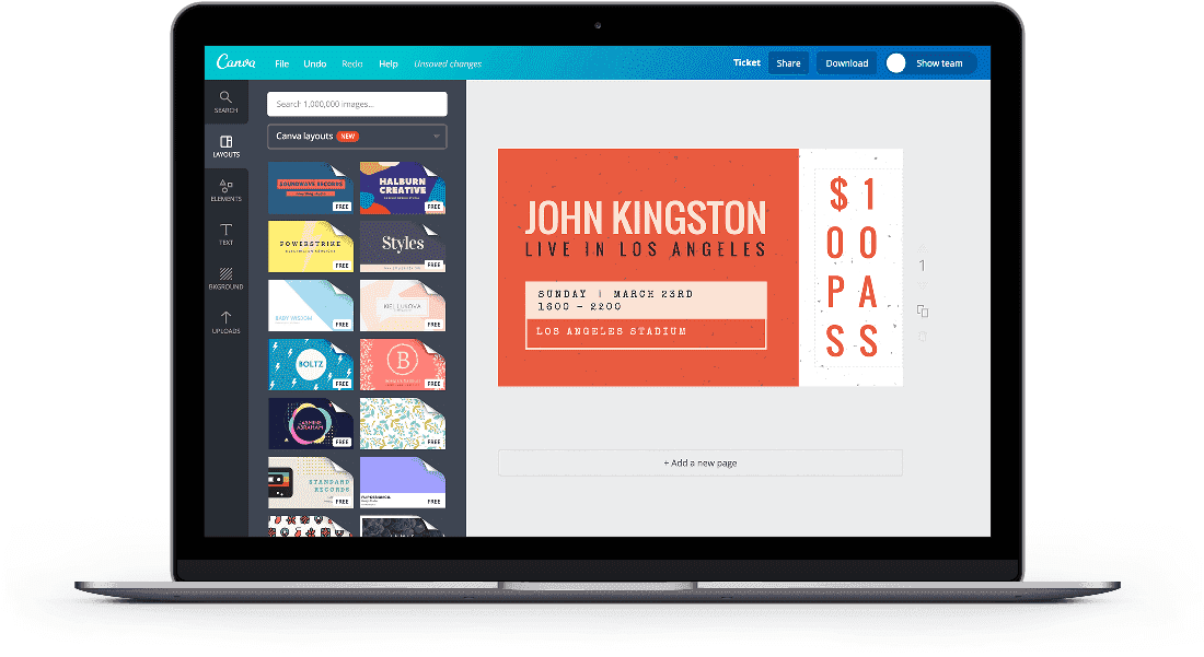 Create Event Tickets Online Free Event Ticket Maker Canva