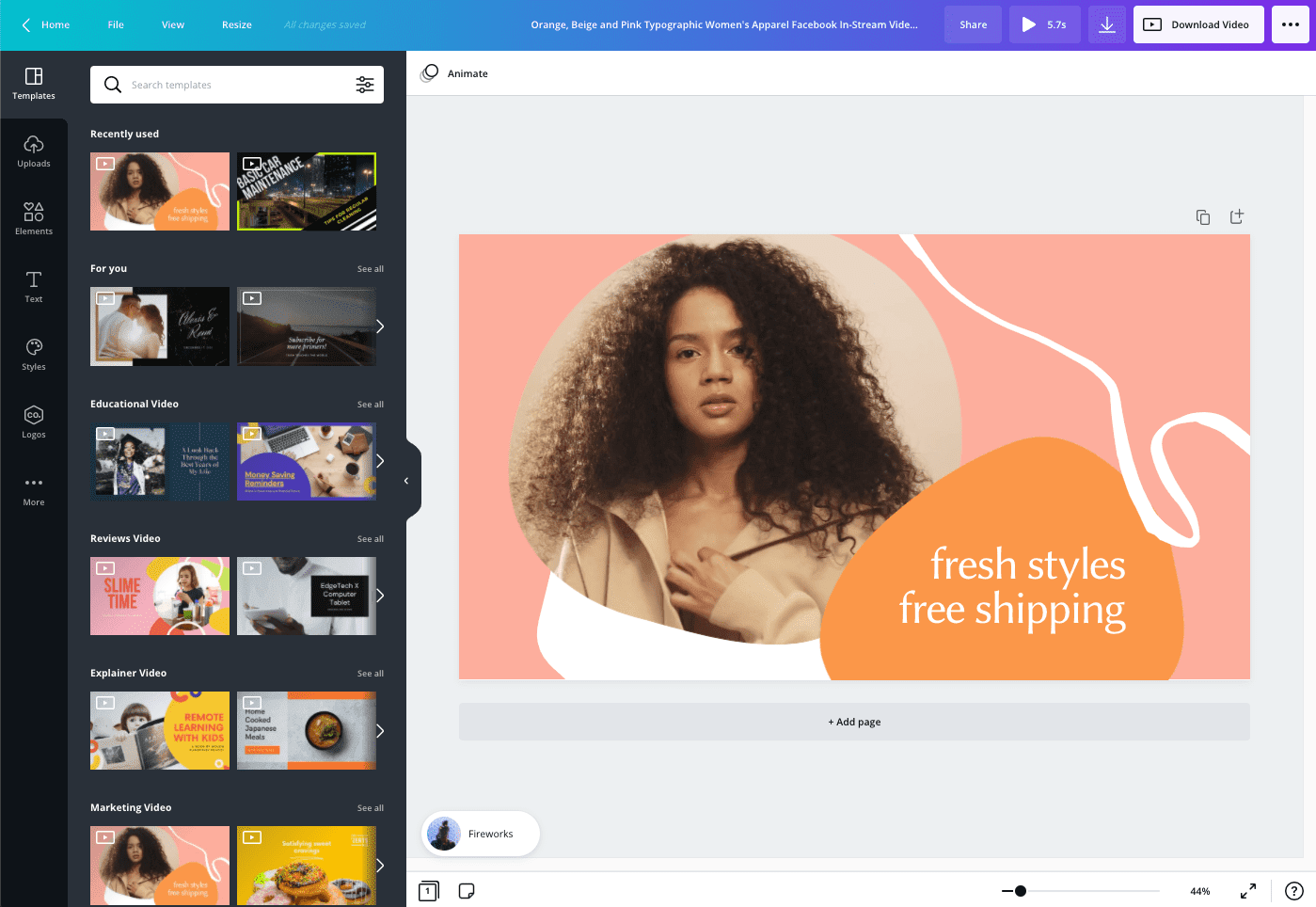 Buat iklan video yang berkesan secara online dengan Canva