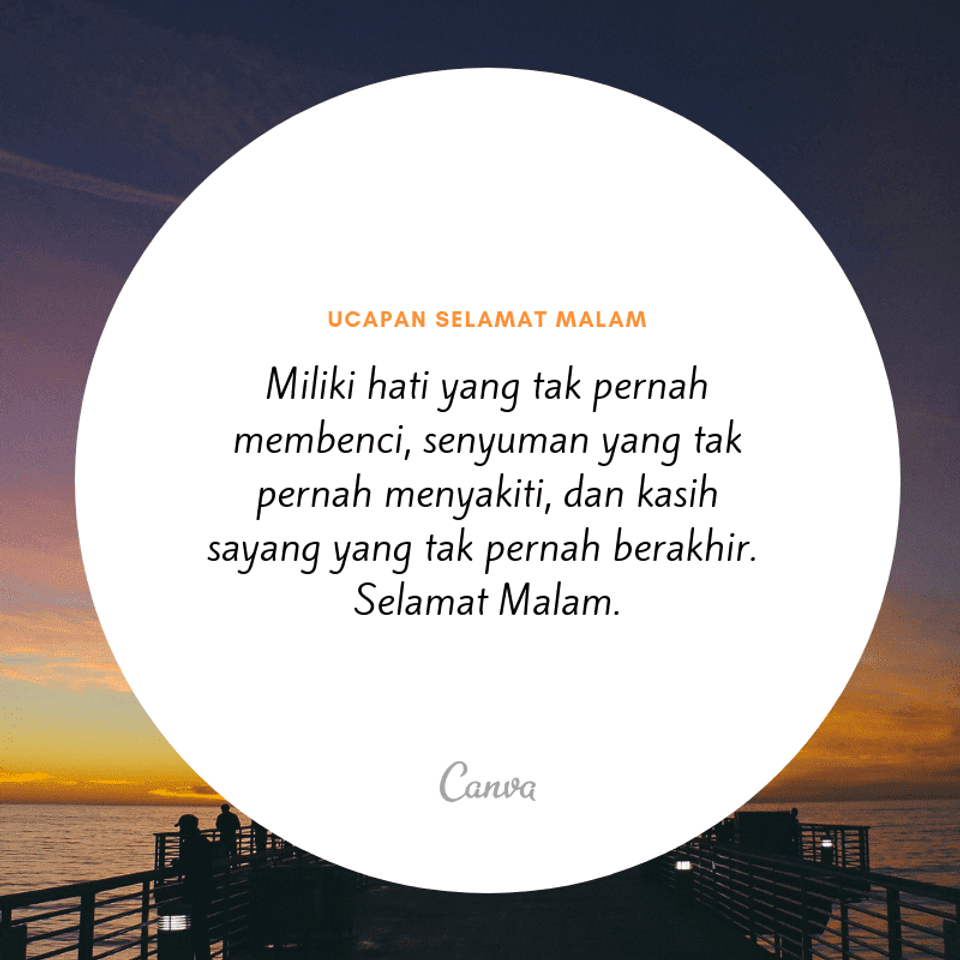 Kata Kata Ucapan Selamat Malam Terbaik | Dengan Gambar - Canva