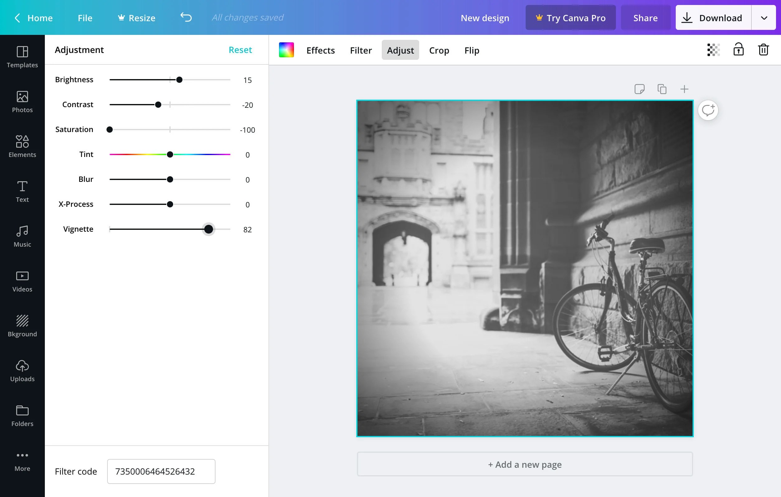 Add Effect To Your Images Canva
