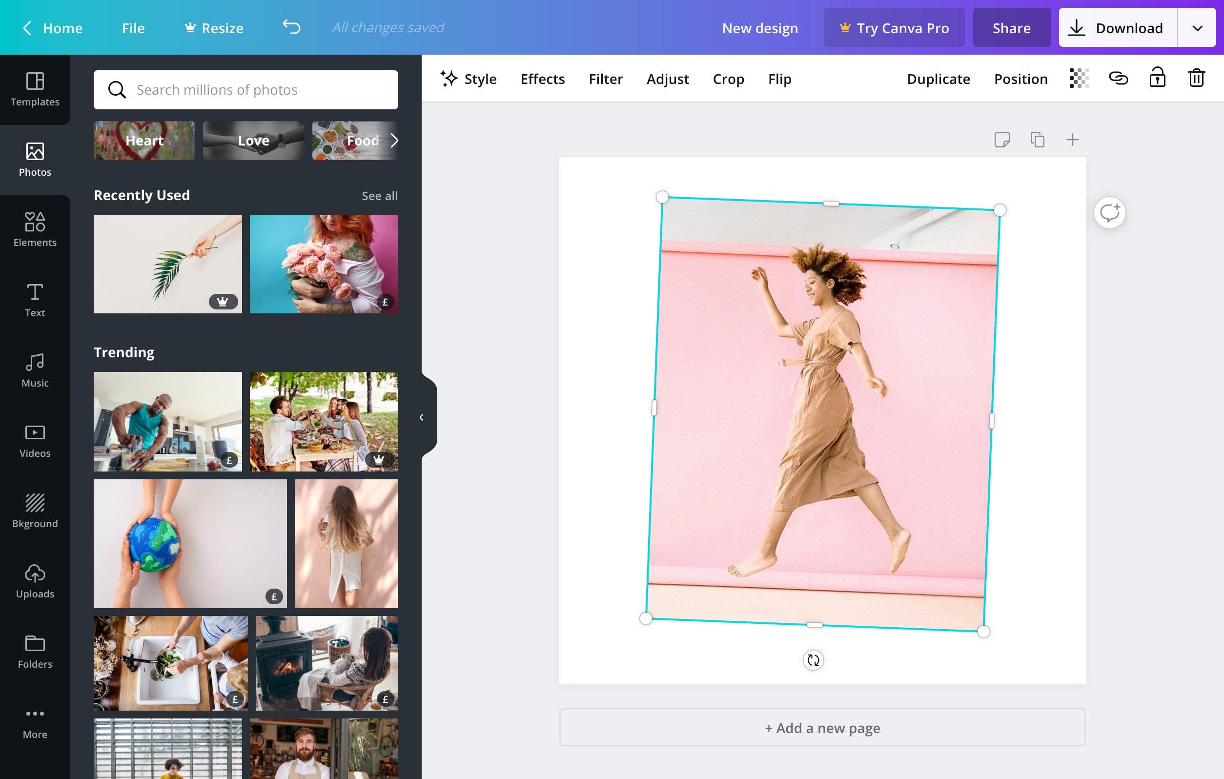 Editor de imagens e fotos online Recursos Canva