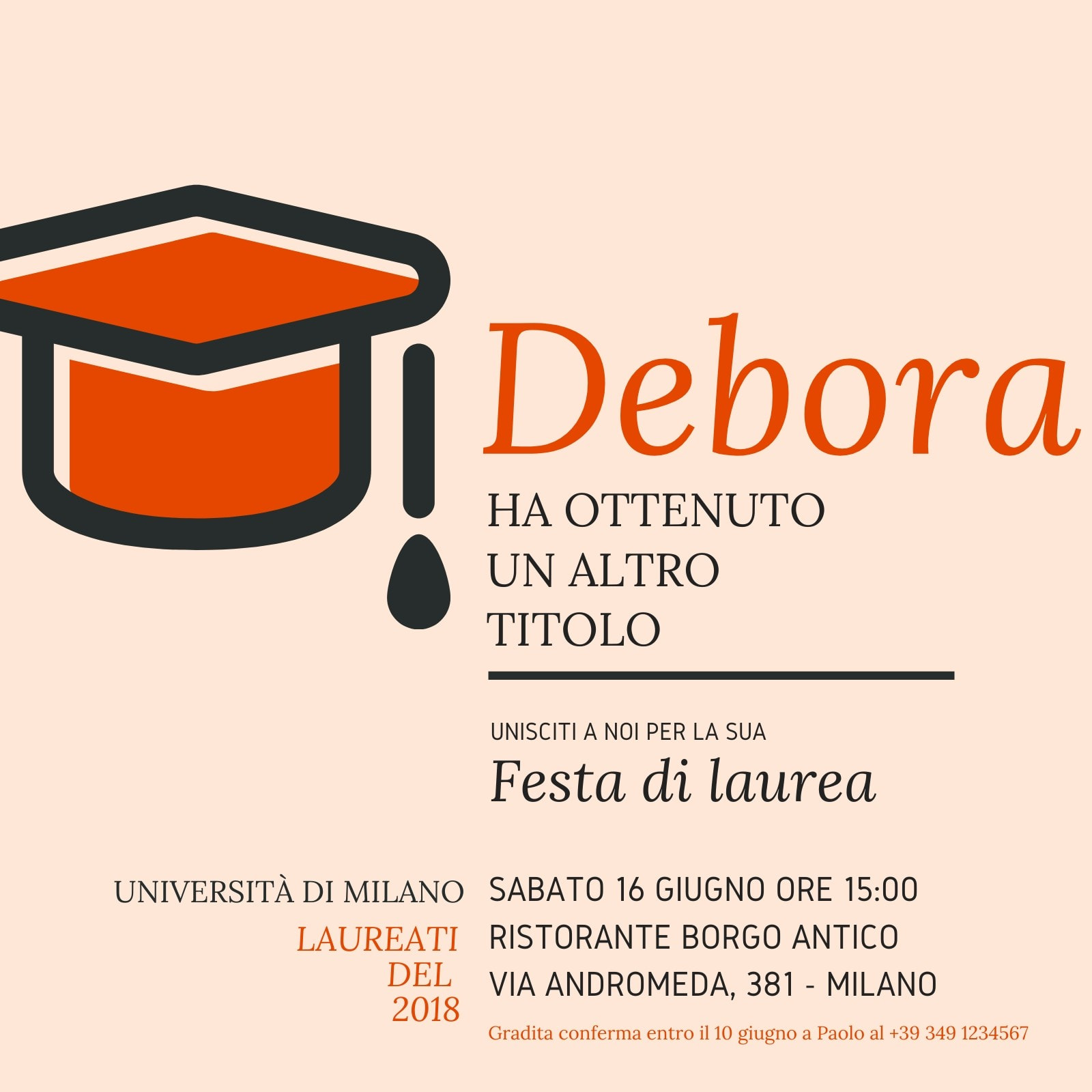 Crea Indimenticabili Inviti Per Festa Di Laurea Gratis Canva