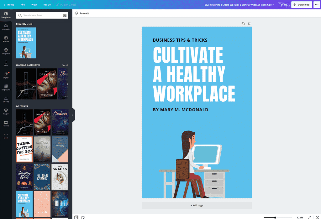 Thiết kế bìa sách ebook nổi bật Canva