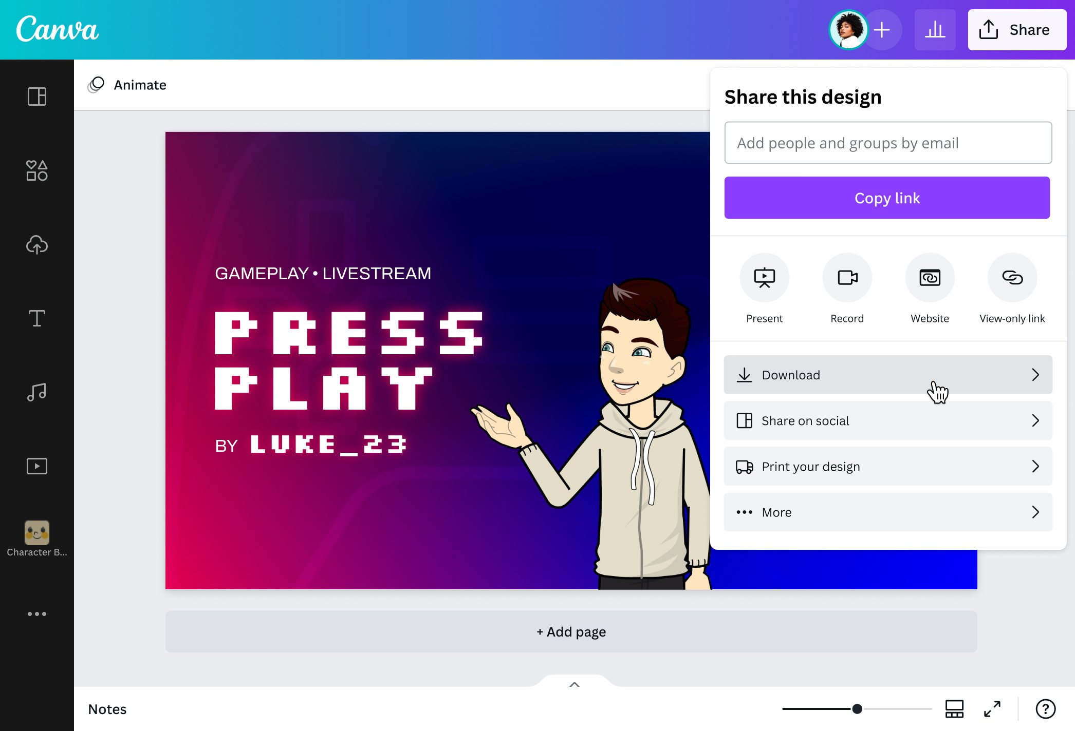 Gratis Avatar Maken Maak je eigen online Avatar Canva