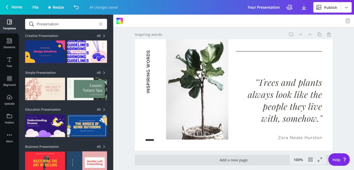 Programa para crear presentaciones online gratis Canva