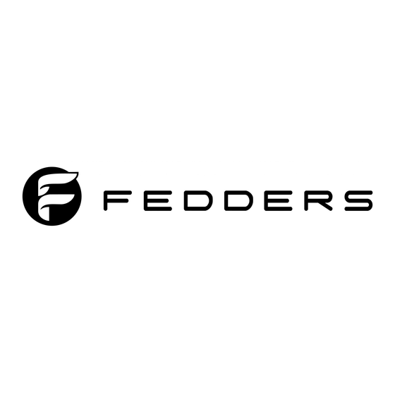 FEDDERS HFC1009N2F AIR CONDITIONER INSTALLATION AND OPERATION MANUAL