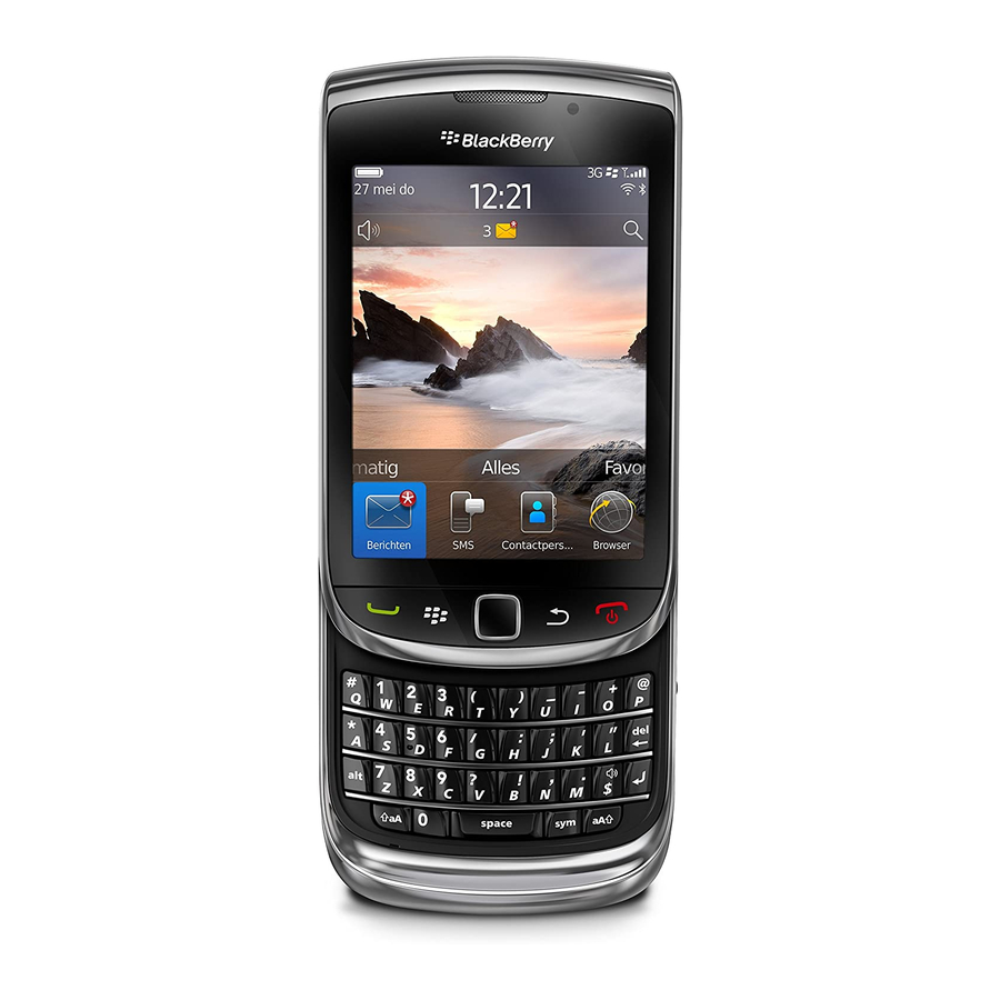 Blackberry Torch 9800 User Manual Pdf Download | Manualslib