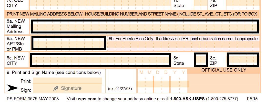 Ps Form 3575 Fillable Printable Usps Change Of Addres - vrogue.co
