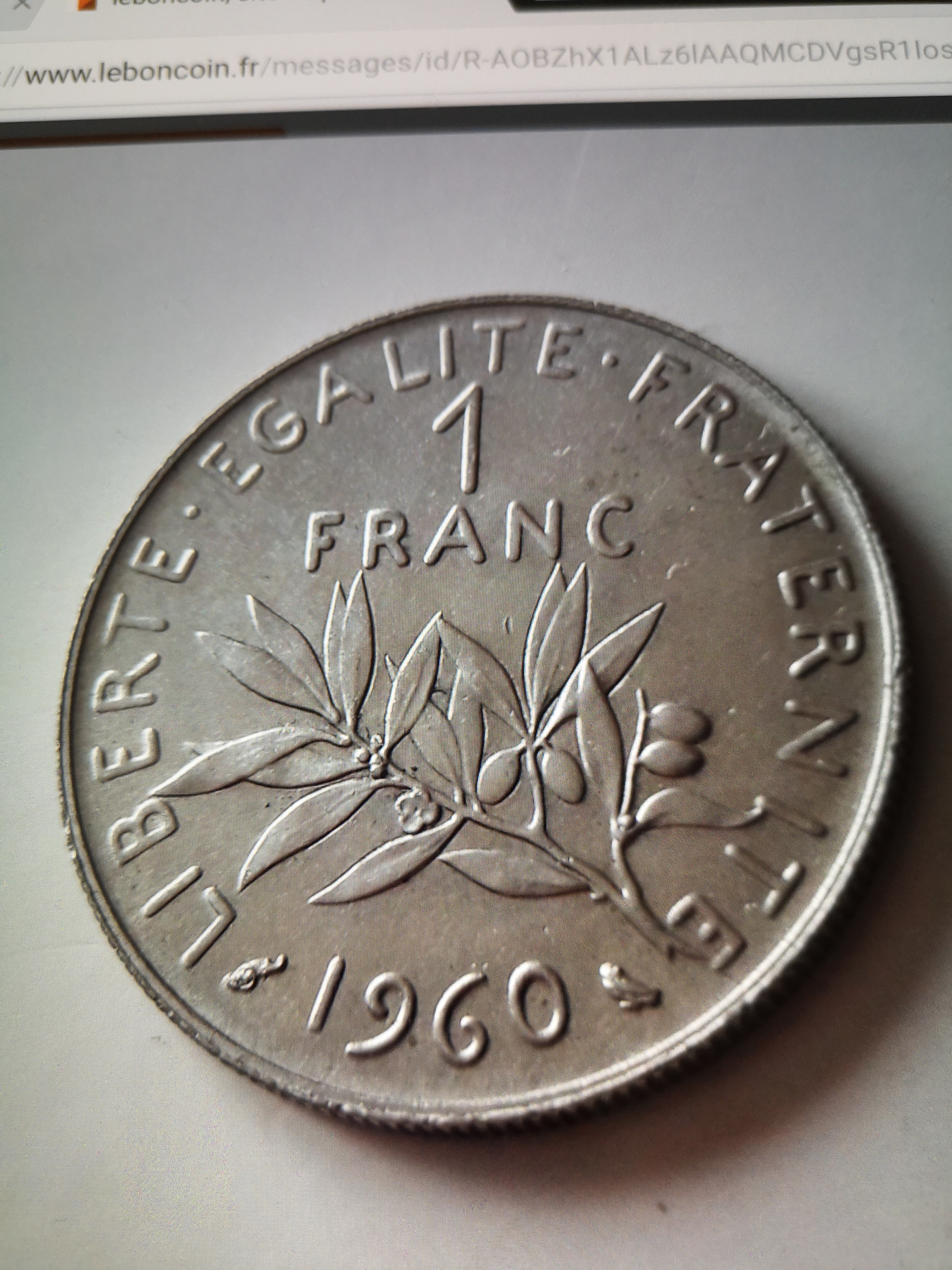 1 franc 1960 Numista