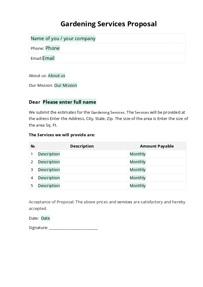 Proposal templates ONLYOFFICE