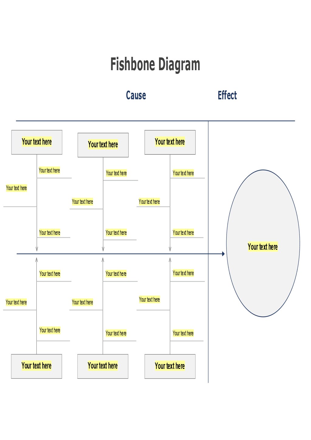 Fishbone Diagram Blank Template