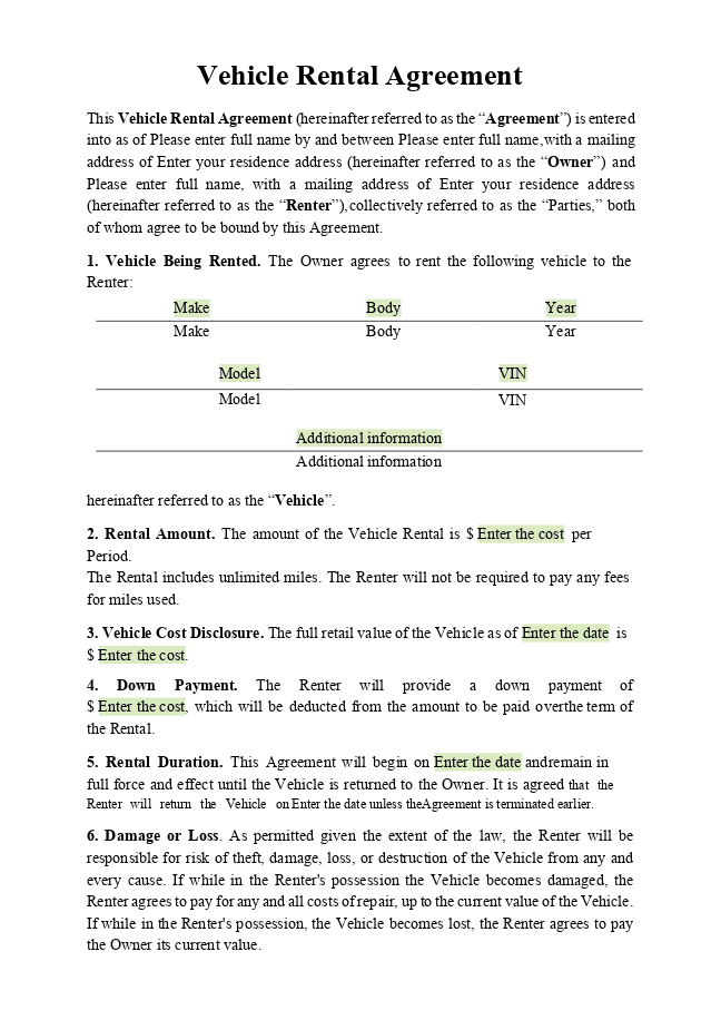 Rental and Lease Templates ONLYOFFICE
