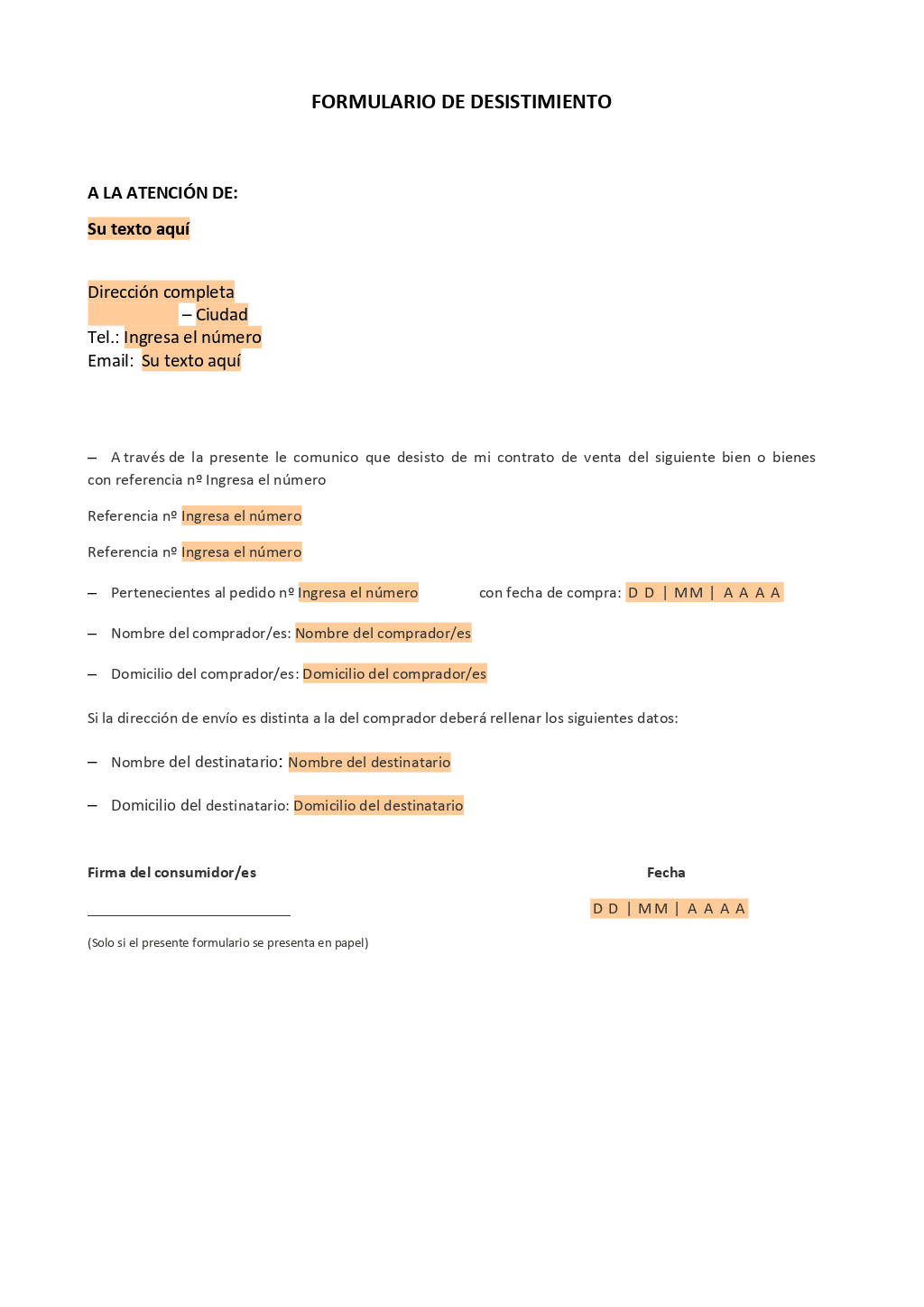 Formato Carta De Desistimiento Image to u