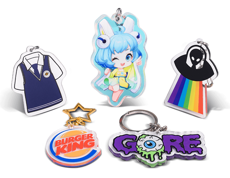 Custom Acrylic Keychains in Any Shape FullColor Printing