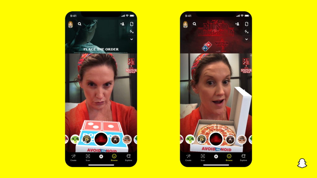 Domino’s Extends ‘Mind Ordering’ Campaign With Snapchat AR Lenses Tied