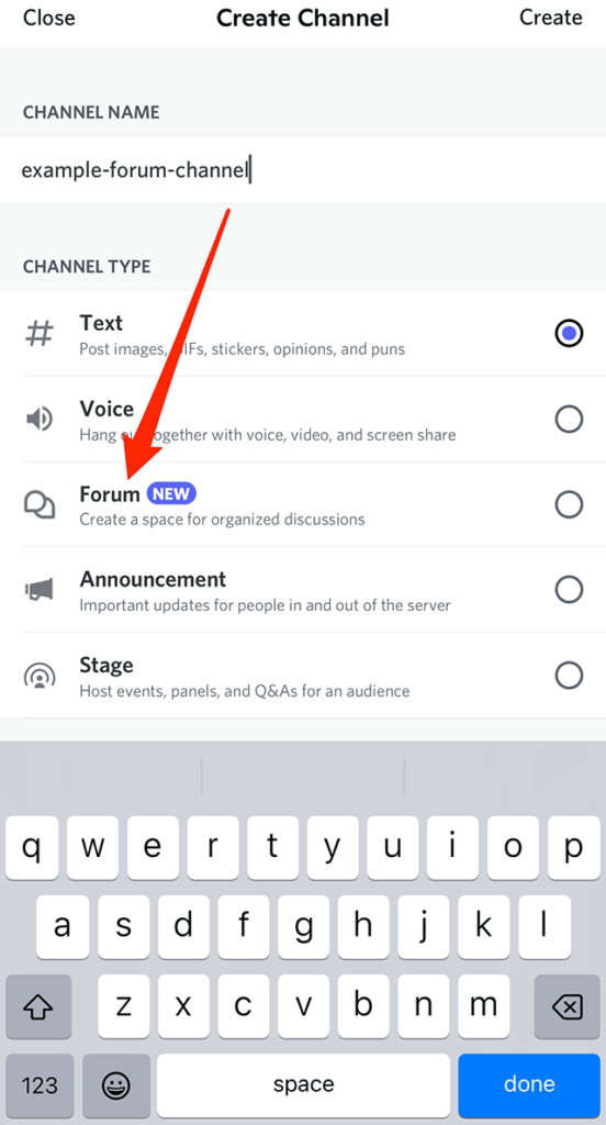 Discord How to Create a Forum Channel on Mobile