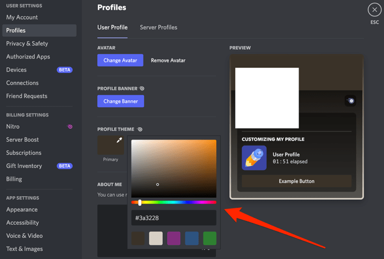 Discord Nitro How to Change Your Profile Theme on Desktop