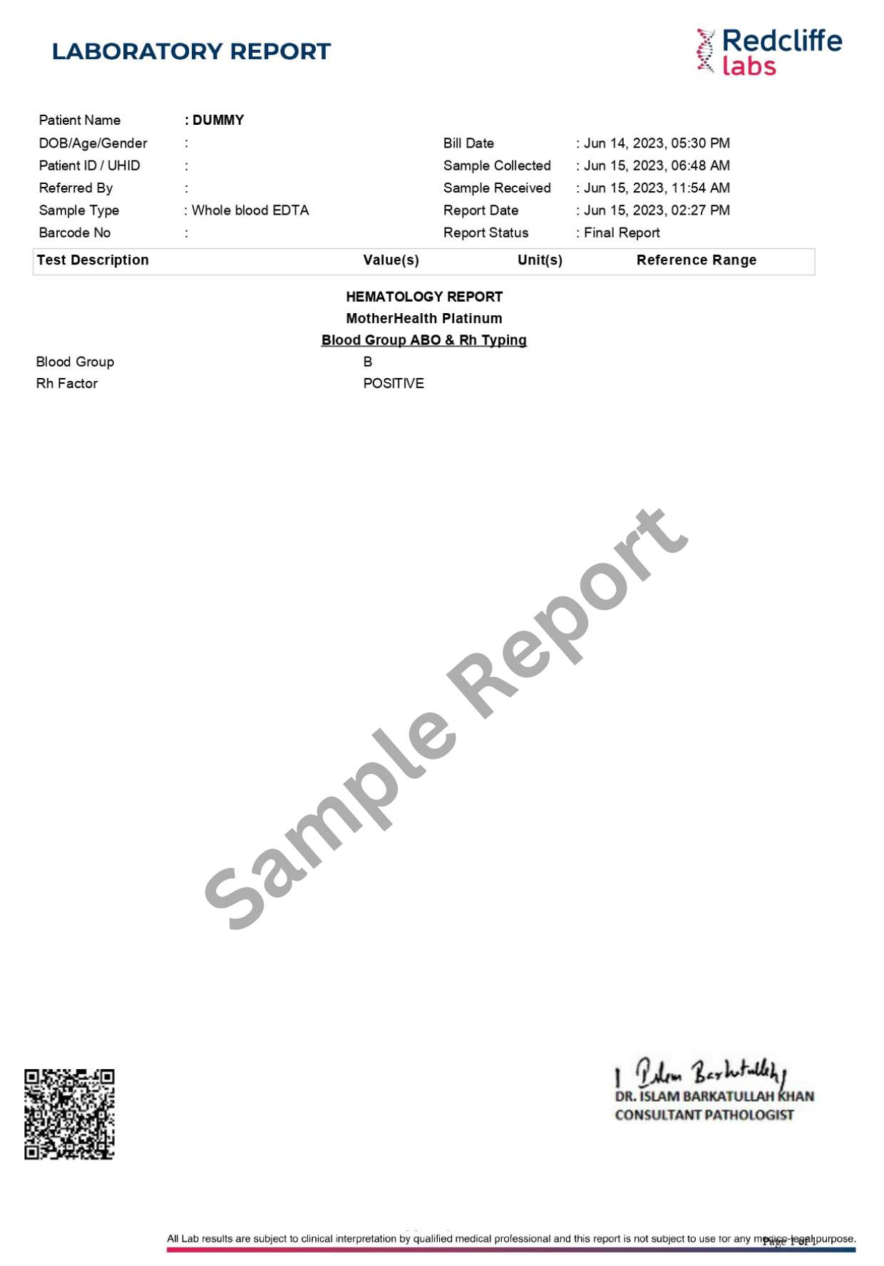 Blood Group ABO & Rh Factor Test in Manesar INR 139 Redcliffe Labs
