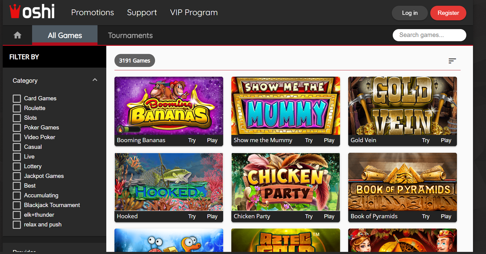 Oshi Casino Games 222.casino