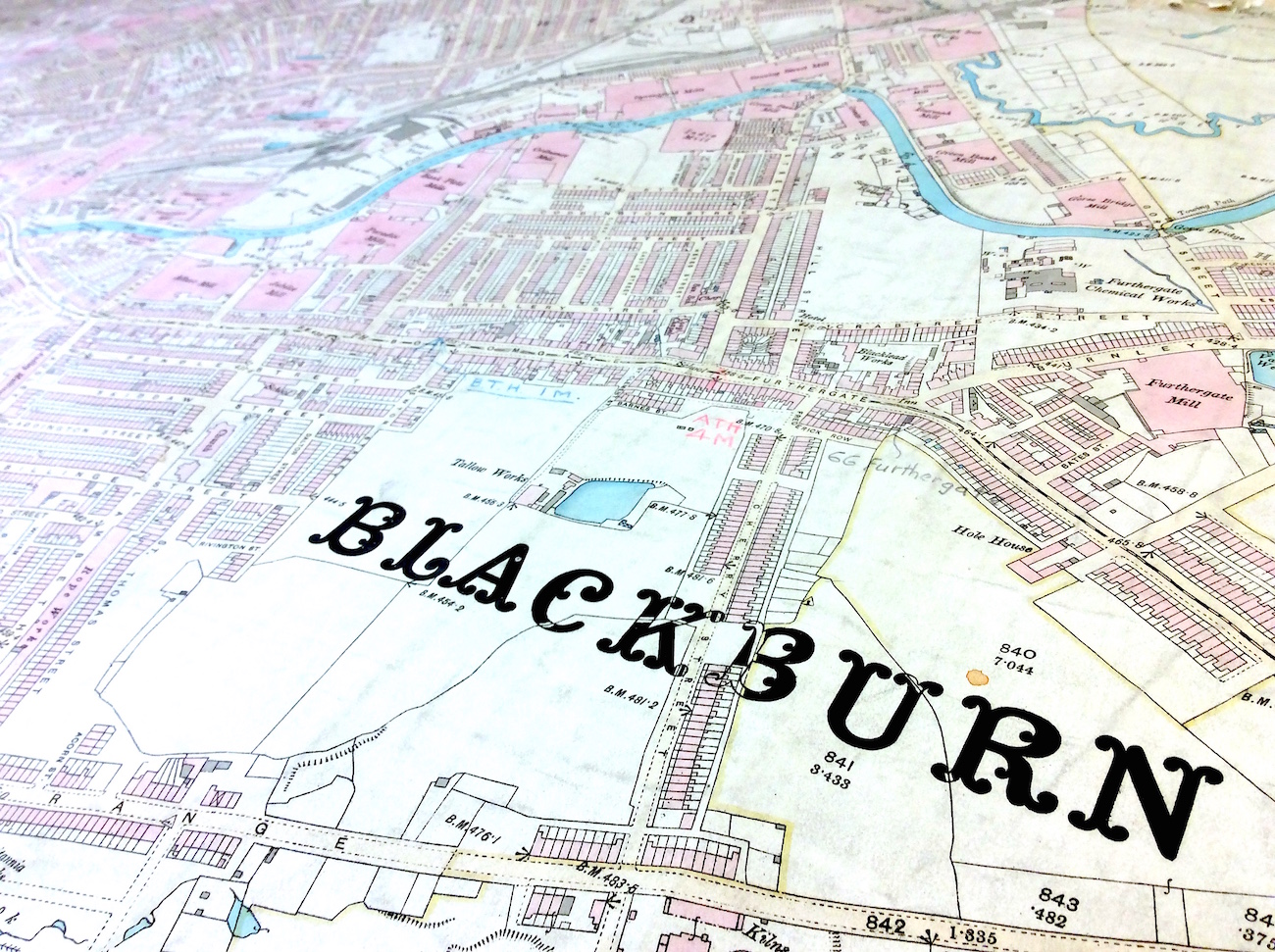 1892 Blackburn Map an The Artists Information Company