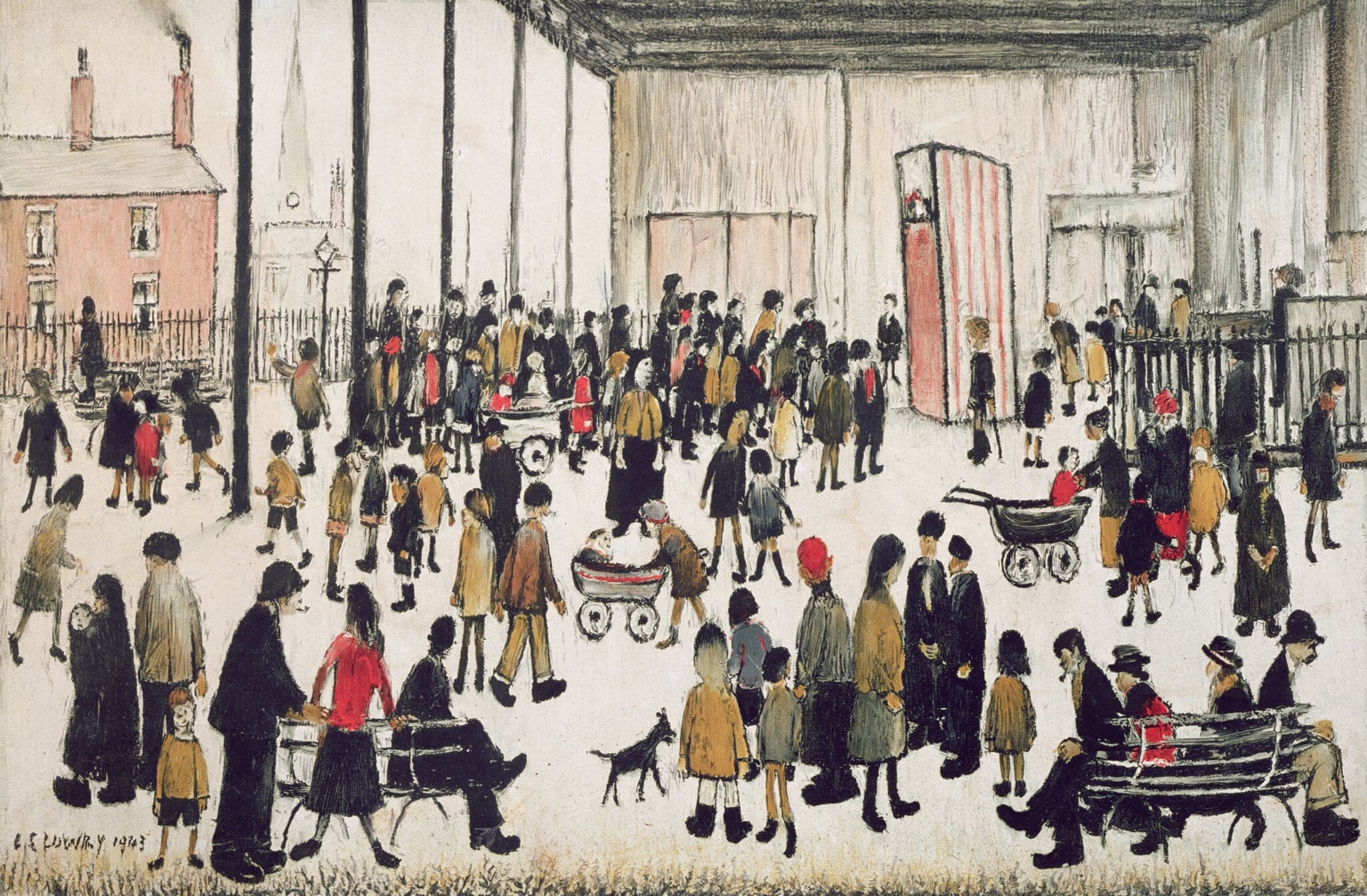 L S Lowry, Punch and Judy, 1943. Copyright The Estate of L.S. Lowry