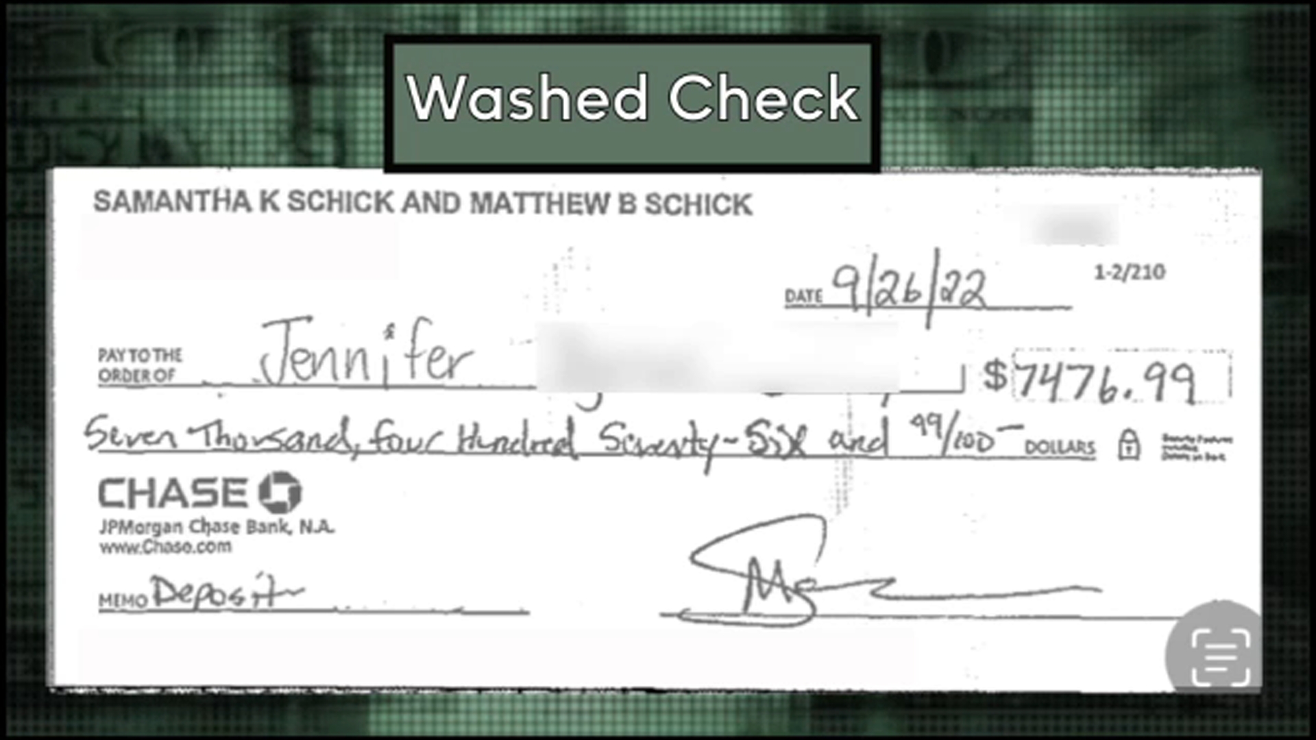 Chase Bank Check