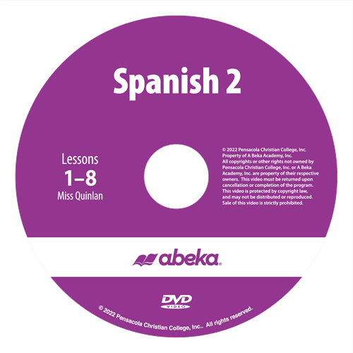 Abeka Product Information Spanish 2 DVD Monthly Rental
